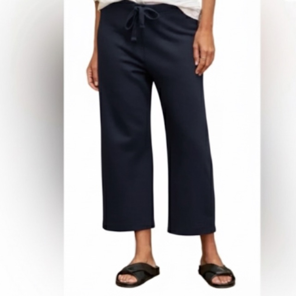 Frank & Eileen Tee Lab Catherine Favorite Crop Navy Sweatpants 100% Cotton large